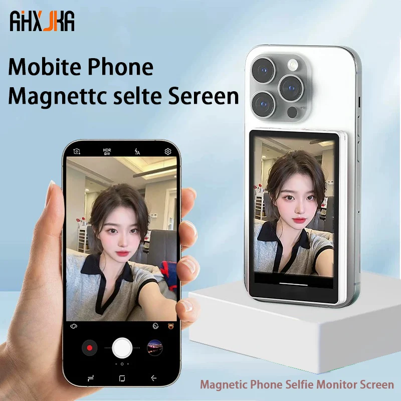 Монитор телефона Magsafe для селфи, видеоблогов, прямая трансляция, портативный мобильный телефон, задняя камера, экран для селфи
Монитор телефона Magsafe для селфи, видеоблогов, прямая трансляция, портативный мобильный телефон, задняя камера, экран для селфи