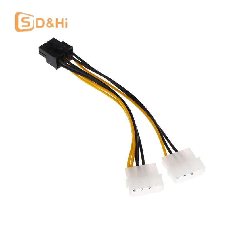 1/2/5Pcs 8 Pin Graphics Card Male To Dual 4 Pin Female Video Card Power Cord Mainboard Power Extension Adapter Cable