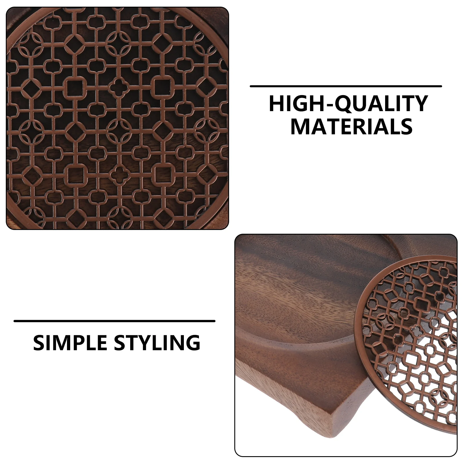 Wooden Tea Serving Tray Premium Copper Wood Materials Heat Resistant Coaster for Home Teahouses Restaurants Hotels Bars Protects
Wooden Tea Serving Tray Premium Copper Wood Materials Heat Resistant Coaster for Home Teahouses Restaurants Hotels Bars Protects