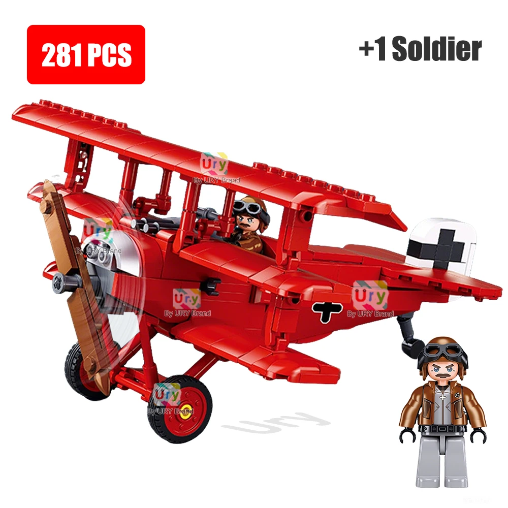 WW2 Military Army Fokker Dr.Is 1/35 Scale Three Wing Fighter Jet Plane Warplane Sets Aircraft Models Building Block Toy for Boy
WW2 Military Army Fokker Dr.Is 1/35 Scale Three Wing Fighter Jet Plane Warplane Sets Aircraft Models Building Block Toy for Boy