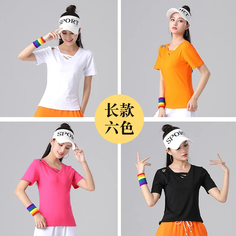 Square Dance Clothing New Set Cotton Short and Long Waist T-shirt Fitness Sports Leisure Dance Dress Women
Square Dance Clothing New Set Cotton Short and Long Waist T-shirt Fitness Sports Leisure Dance Dress Women