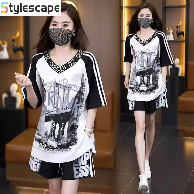 Casual Suit Plus Size Women's Clothing 2025 Summer New Style Loose and Slimming Fashion Shorts Sports Two-piece Set Short Sets
Casual Suit Plus Size Women's Clothing 2025 Summer New Style Loose and Slimming Fashion Shorts Sports Two-piece Set Short Sets