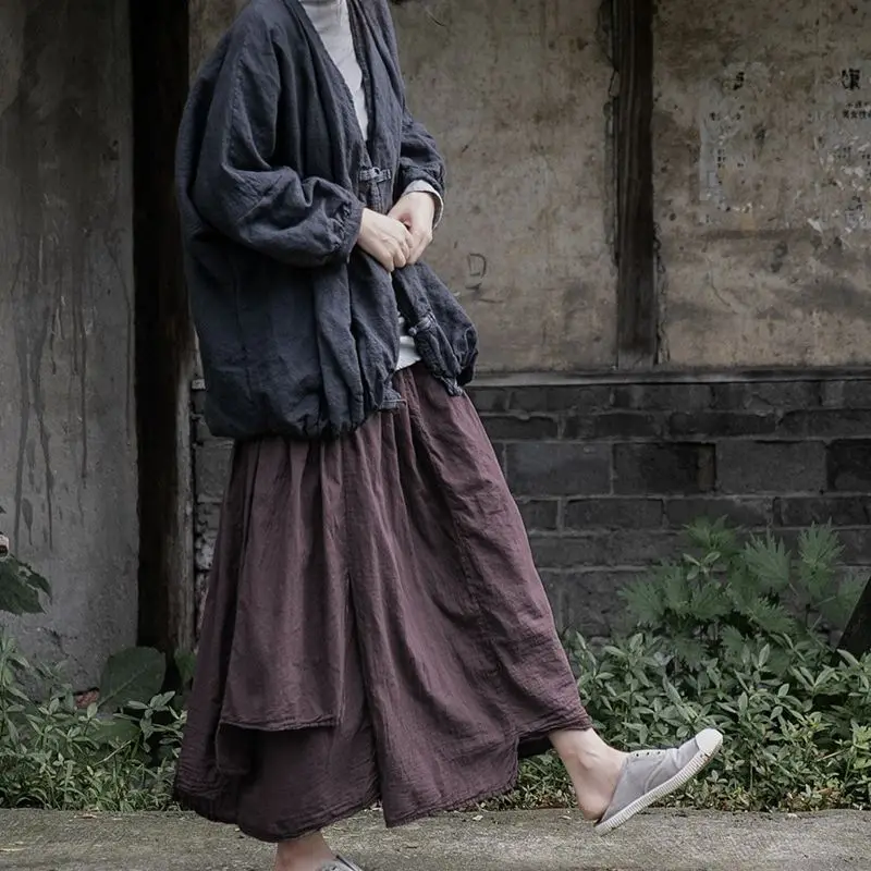 Simple design Quiet solid color medium length skirt Literary pure cotton multi-layer piece skirt Fashion casual versatile temper
Simple design Quiet solid color medium length skirt Literary pure cotton multi-layer piece skirt Fashion casual versatile temper