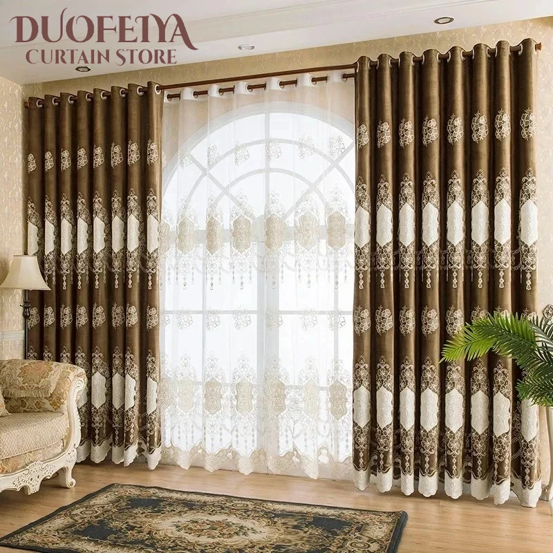 European Embroidered Curtains for Living Dining Room Bedroom New Blackout Heat Insulation Sunshade Light Luxury Modern Yarn
European Embroidered Curtains for Living Dining Room Bedroom New Blackout Heat Insulation Sunshade Light Luxury Modern Yarn