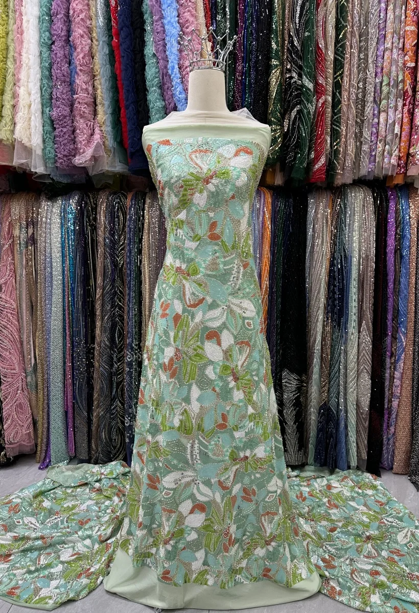 2026 High Quality Elastic African Groom French Tulle Lace Fabric with Sequins Beaded Embroidery for Wedding Bridal Party Sewing
2026 High Quality Elastic African Groom French Tulle Lace Fabric with Sequins Beaded Embroidery for Wedding Bridal Party Sewing