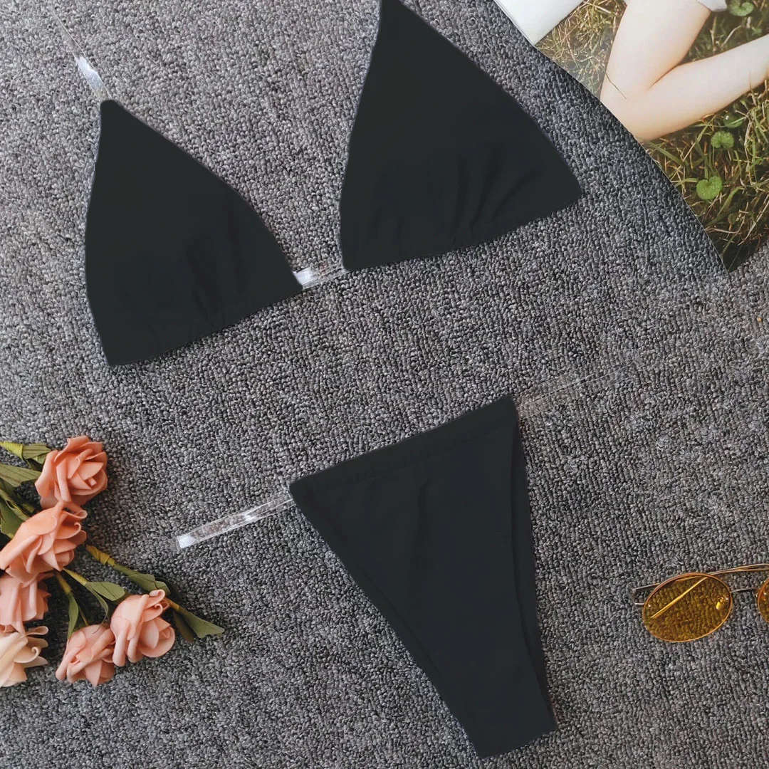 5-цветное новое сексуальное бикини с прозрачным ремешком, однотонный микро купальник, женский комплект бикини-стринги, купальный костюм, пляжное бикини
5-цветное новое сексуальное бикини с прозрачным ремешком, однотонный микро купальник, женский комплект бикини-стринги, купальный костюм, пляжное бикини