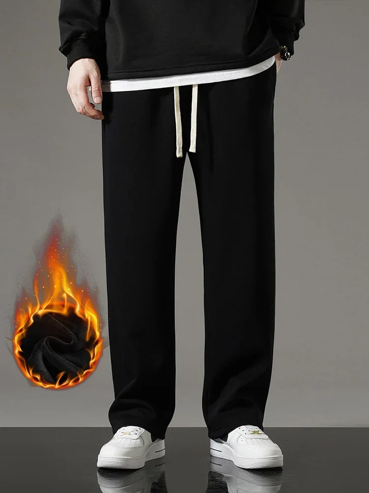 2023 New Winter Men's Sweatpants Fleece Liner Sportswear Thick Warm Straight Casual Track Pants Male Thermal Velvet Trousers
2023 New Winter Men's Sweatpants Fleece Liner Sportswear Thick Warm Straight Casual Track Pants Male Thermal Velvet Trousers