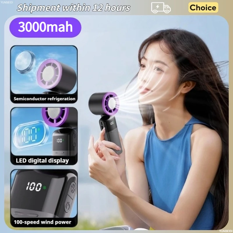 Handheld Mini Fan Outdoor Foldable and Hanging Ice Pack Fan 100-speed Setting LED Display Emergency Charging Fan 3000mah
Handheld Mini Fan Outdoor Foldable and Hanging Ice Pack Fan 100-speed Setting LED Display Emergency Charging Fan 3000mah