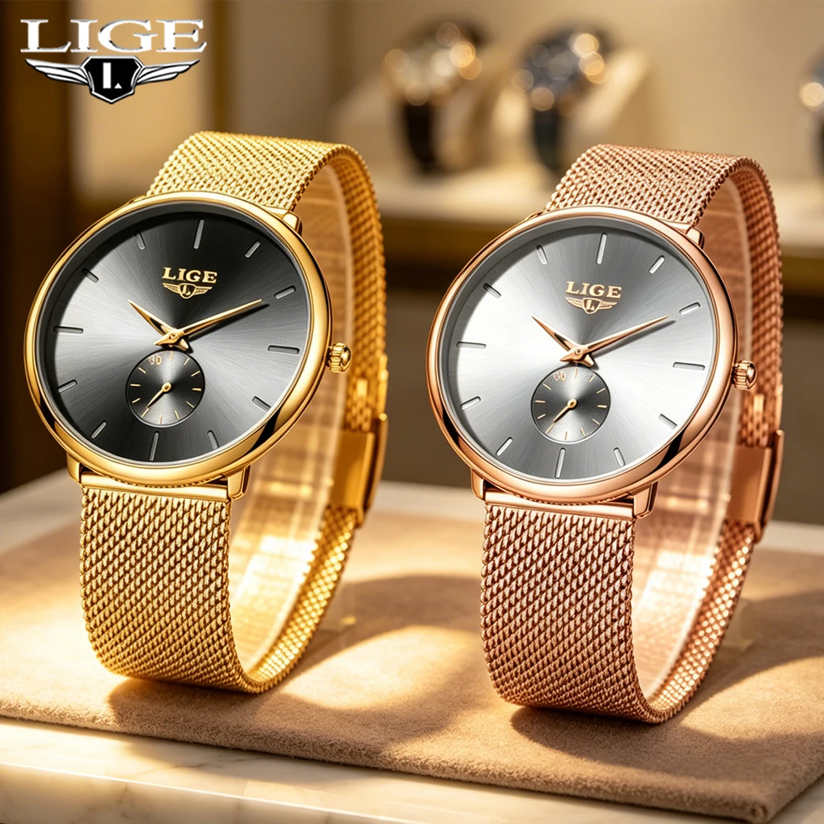 LIGE New Luxury Couple Watches Quartz Watches 30M Waterproof Fashion Stainless Steel Watch Valentine Gift Love Watch +Box
LIGE New Luxury Couple Watches Quartz Watches 30M Waterproof Fashion Stainless Steel Watch Valentine Gift Love Watch +Box