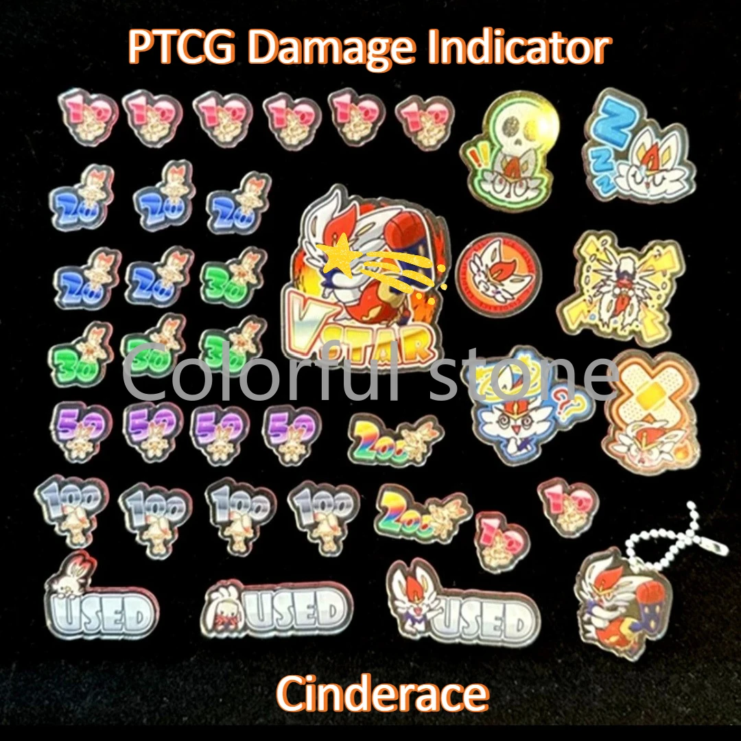 PTCG Pokemon Match, счетчик повреждений, индикатор повреждений, Cinderace, используемый Vstar Borad, ролевая игра, акриловая подарочная игрушка
PTCG Pokemon Match, счетчик повреждений, индикатор повреждений, Cinderace, используемый Vstar Borad, ролевая игра, акриловая подарочная игрушка