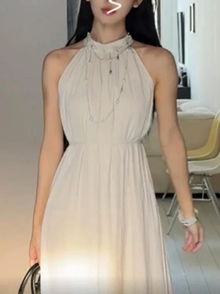 Sweet Elegant Ladies Solid Color Woman Dress Summer New Slim Fashion Women Dress French White Sleeveless Dresses Female Chicly
Sweet Elegant Ladies Solid Color Woman Dress Summer New Slim Fashion Women Dress French White Sleeveless Dresses Female Chicly