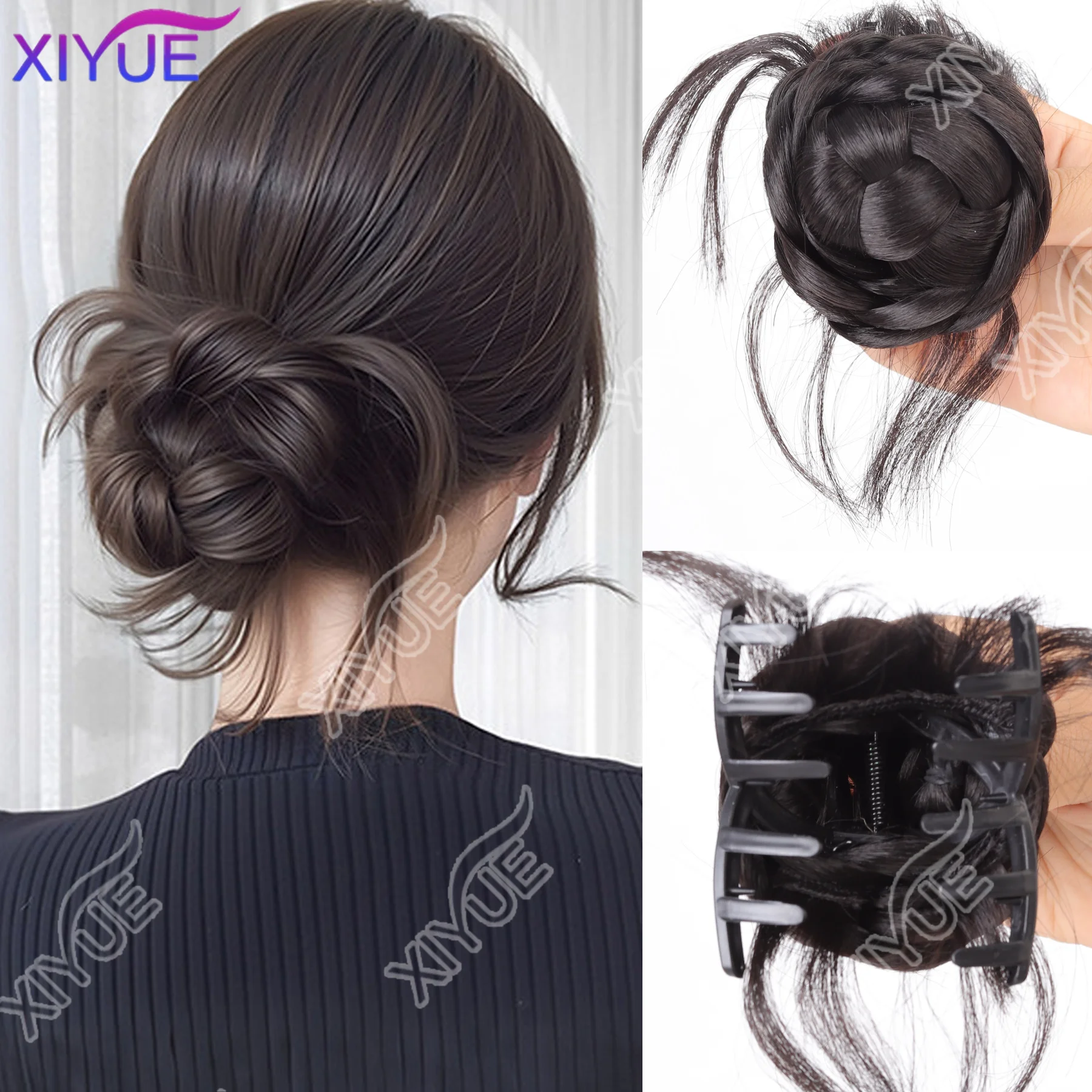 XY 4-inch synthetic grab clip lazy hair braid braided bun wig women's low-tie meatball head heat-resistant bun hair accessories
XY 4-inch synthetic grab clip lazy hair braid braided bun wig women's low-tie meatball head heat-resistant bun hair accessories