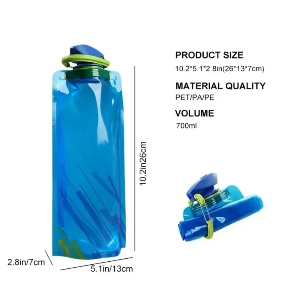 1pc 700ml Collapsible Water Bottle Ultra Light Foldable Soft Flask for Camping Hiking with Handle Hook
1pc 700ml Collapsible Water Bottle Ultra Light Foldable Soft Flask for Camping Hiking with Handle Hook