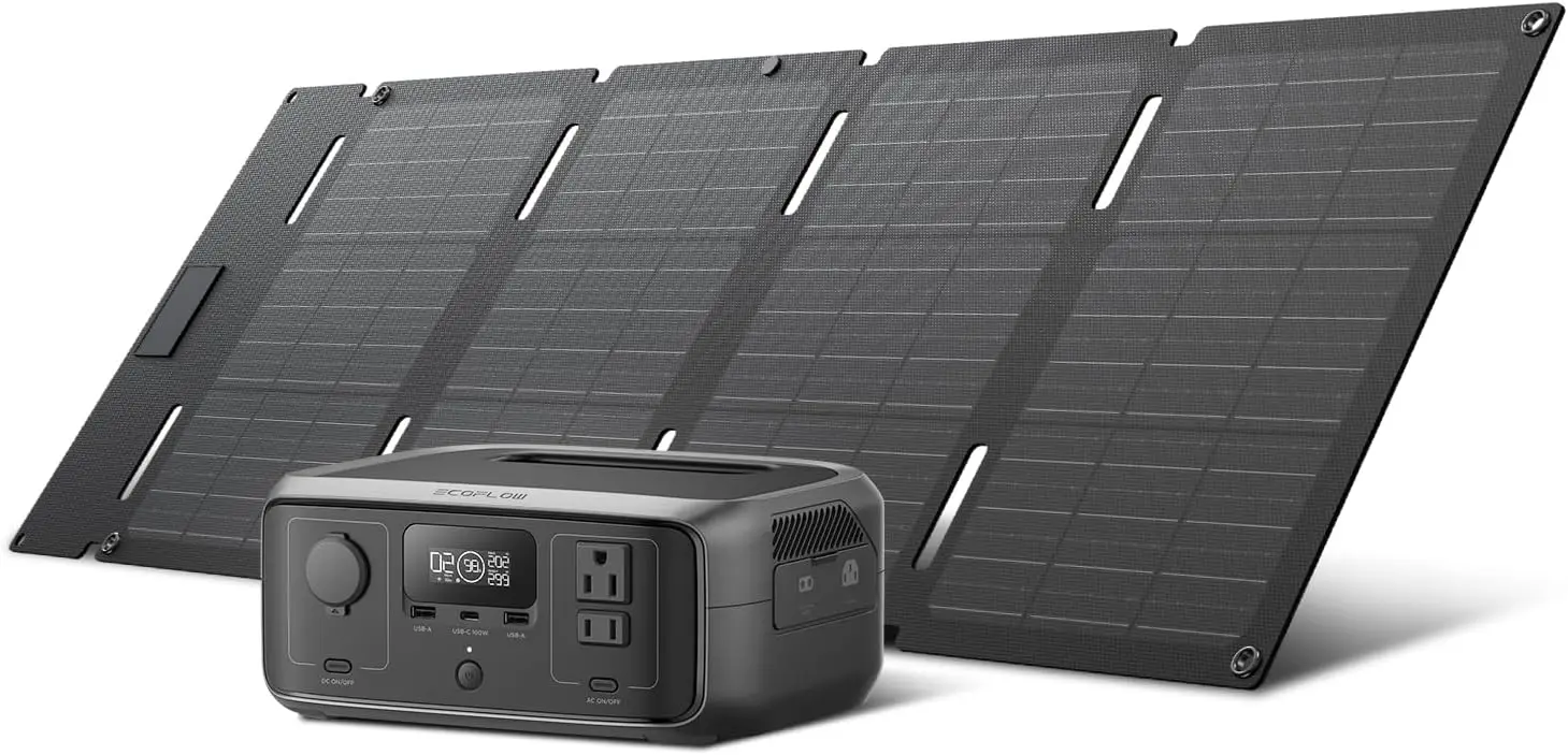Solar Generator RIVER 3 with 45W Solar Panel, 245Wh Portable Power Station LiFePO4 Battery,
Solar Generator RIVER 3 with 45W Solar Panel, 245Wh Portable Power Station LiFePO4 Battery,