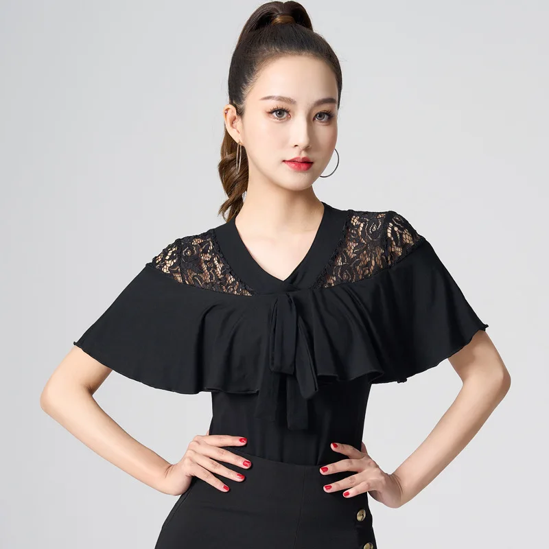 Latin Dance Top Women's Spring and Summer New 2025 Short-sleeve Mesh Ruffle Leaf Edge Dance Modern Square Ballroom Dance Costume
Latin Dance Top Women's Spring and Summer New 2025 Short-sleeve Mesh Ruffle Leaf Edge Dance Modern Square Ballroom Dance Costume