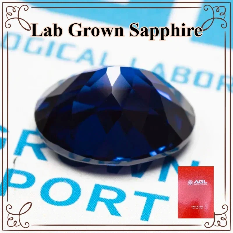 Top Lab Grown Sapphire Oval Cut Royal Blue Gemstone For Jewelry Making Selectable AGL Certificate
Top Lab Grown Sapphire Oval Cut Royal Blue Gemstone For Jewelry Making Selectable AGL Certificate