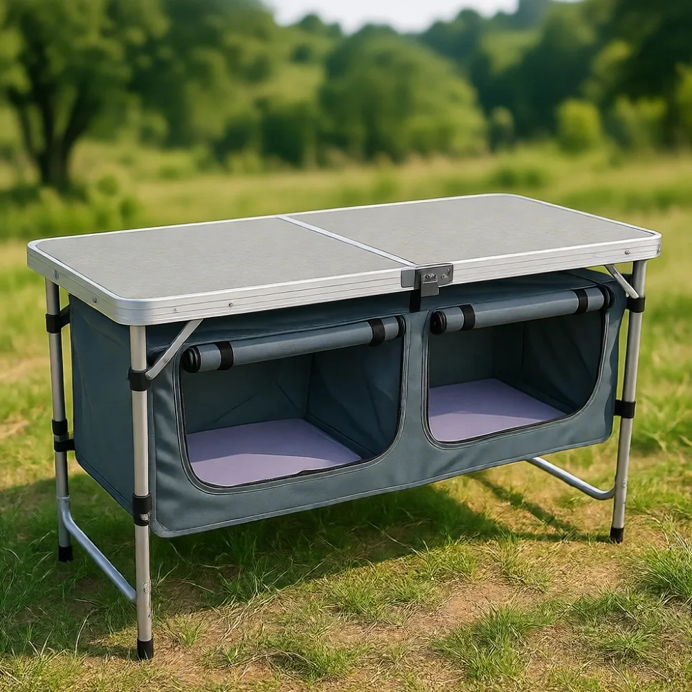 Height Adjustable Folding Camping Table with Carry Handle Lightweight Aluminum for Outdoor Picnic BBQ Cooking
Height Adjustable Folding Camping Table with Carry Handle Lightweight Aluminum for Outdoor Picnic BBQ Cooking