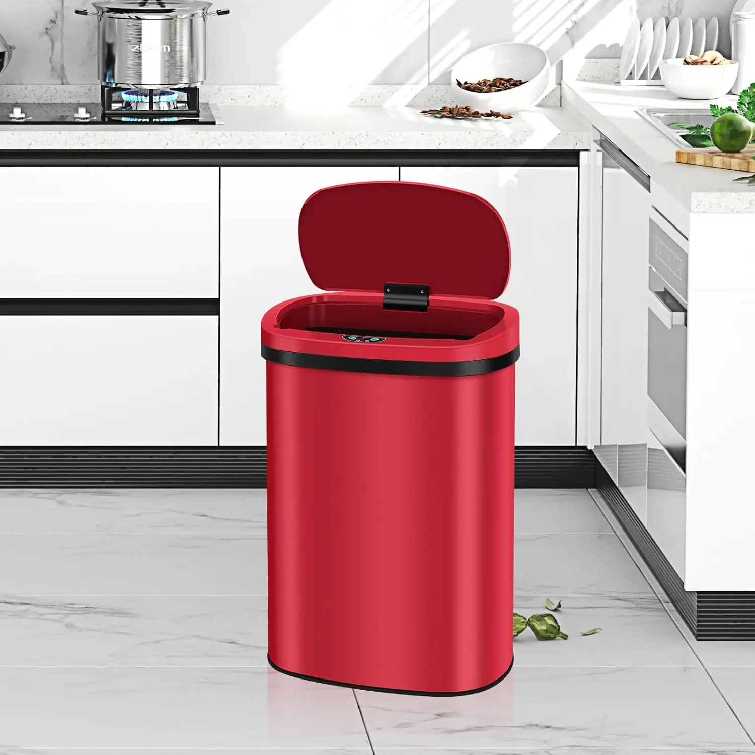 13 Gallon Stainless Steel Automatic Sensor Trash Can - No Touch Garbage Can Kitchen Waste Bin High-Capacity, Customized
13 Gallon Stainless Steel Automatic Sensor Trash Can - No Touch Garbage Can Kitchen Waste Bin High-Capacity, Customized