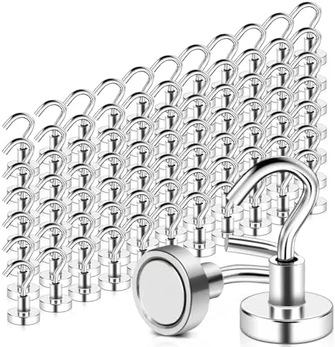 Магнитные крючки MAGXCENE, 100 шт., сверхмощные, с нагрузкой до 25 фунтов, на редкоземельных магнитах, для кухни, гриля и хранения инструментов
Магнитные крючки MAGXCENE, 100 шт., сверхмощные, с нагрузкой до 25 фунтов, на редкоземельных магнитах, для кухни, гриля и хранения инструментов