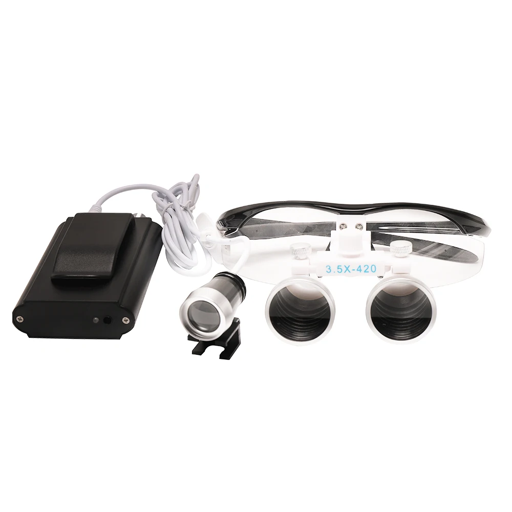 2.5X Dental loupes Binocular 3.5X Dentist Loupe Surgical Headlight 1W LED Lamp LED Light Rechargeable Belt Style Battery
2.5X Dental loupes Binocular 3.5X Dentist Loupe Surgical Headlight 1W LED Lamp LED Light Rechargeable Belt Style Battery