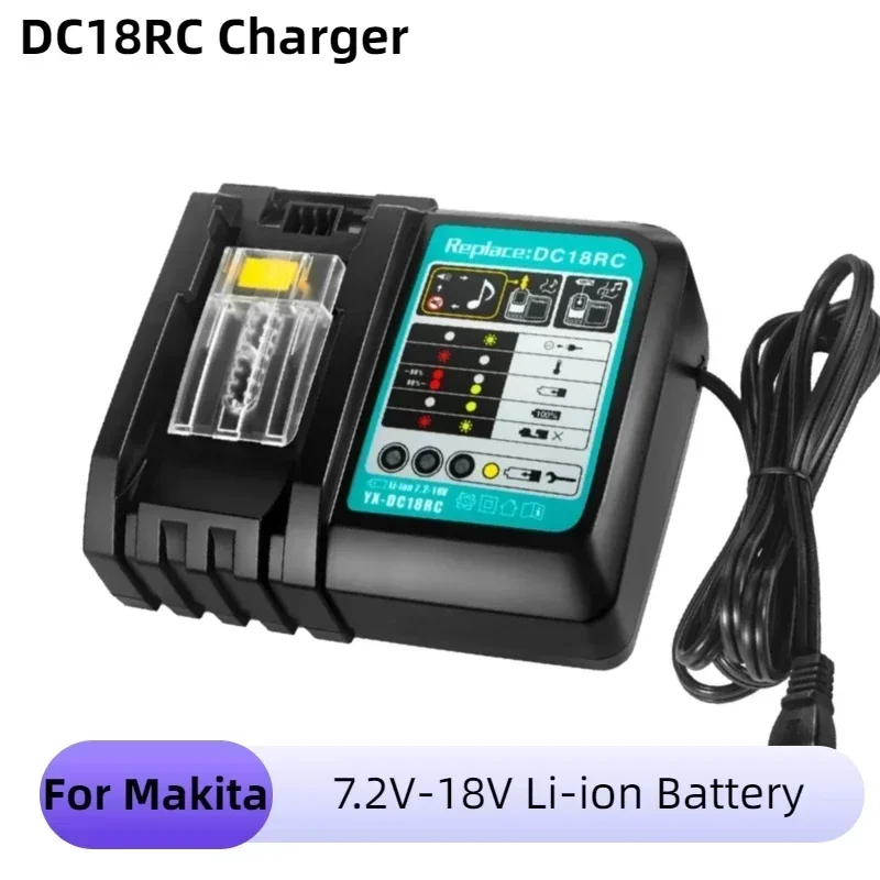 DC18RC для дрели Makita 18 В зарядное устройство 3A литий-ионное зарядное устройство для Makita 7,2 В-18 В LXT BL1815 BL1860 BL1430 BL1450
DC18RC для дрели Makita 18 В зарядное устройство 3A литий-ионное зарядное устройство для Makita 7,2 В-18 В LXT BL1815 BL1860 BL1430 BL1450