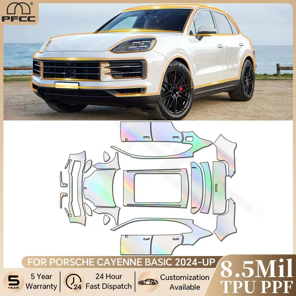 For Porsche Cayenne Basic 2024-UP Pre-cut PPF Bra 8.5Mil TPU Paint Protection Film Car Body Anti-Scratch Clear Kit Resistant
For Porsche Cayenne Basic 2024-UP Pre-cut PPF Bra 8.5Mil TPU Paint Protection Film Car Body Anti-Scratch Clear Kit Resistant