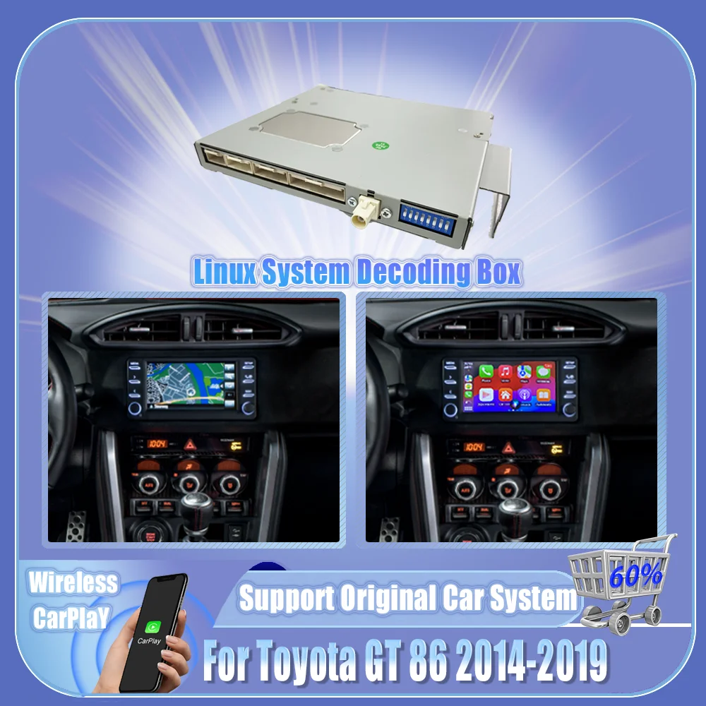Коробка декодирования интерфейса Viknav Linux, подходит для Toyota GT 86 2014-2019, беспроводной CarPlay, Android, обновленный декодер
Коробка декодирования интерфейса Viknav Linux, подходит для Toyota GT 86 2014-2019, беспроводной CarPlay, Android, обновленный декодер