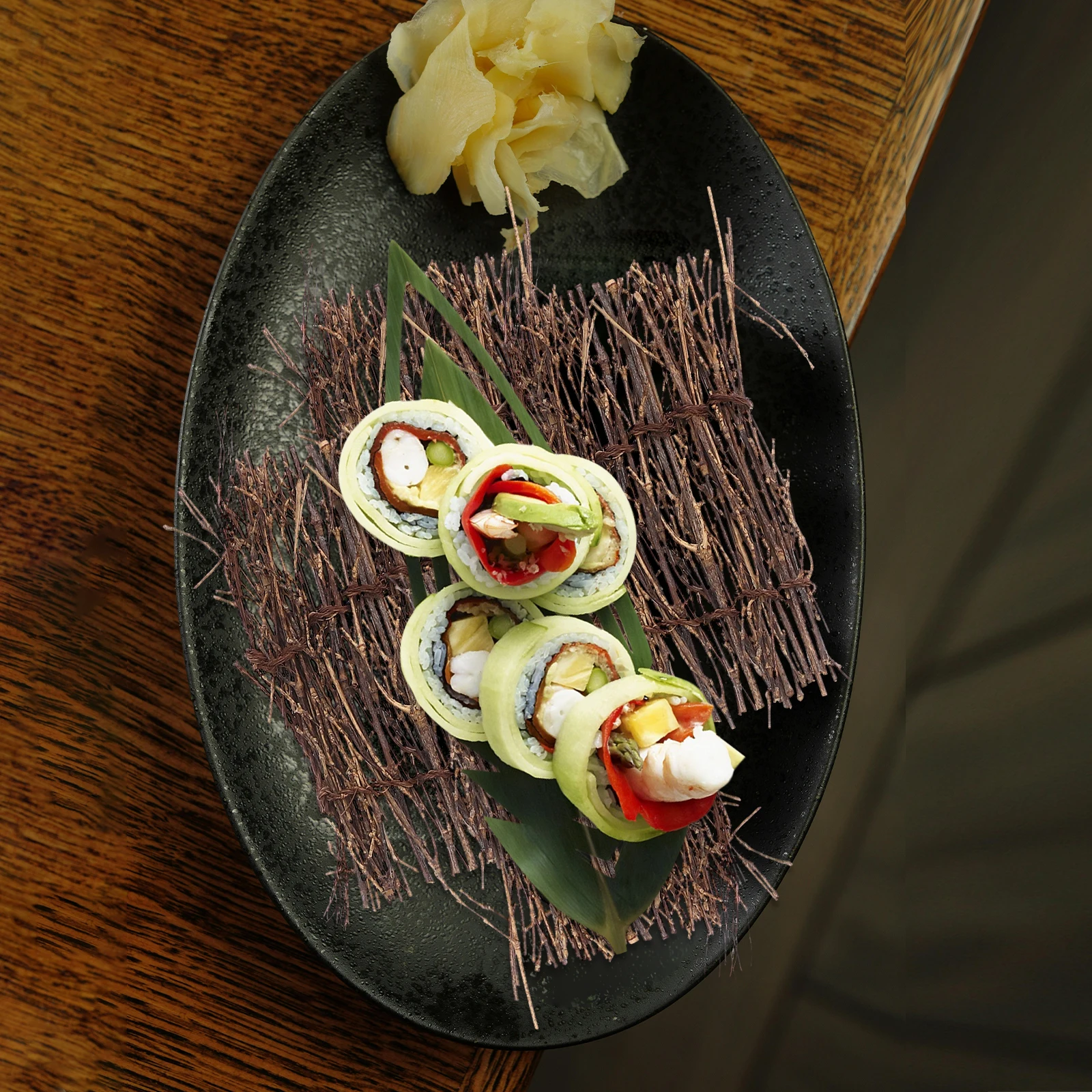 6 Pcs Bamboo Sushi Arrangement Vintage Fence Decorative Plate Sashimi Ornaments Dining Table 11x6 Color Japanese
6 Pcs Bamboo Sushi Arrangement Vintage Fence Decorative Plate Sashimi Ornaments Dining Table 11x6 Color Japanese