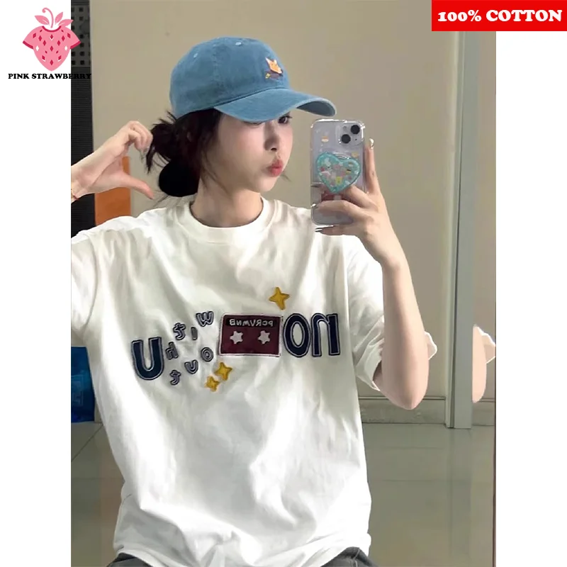 American Retro Graffiti Letter T-shirt Women Summer 2025 New Fashion tee Round neck Loose Casual T-shirt Y2k Top Female clothing
American Retro Graffiti Letter T-shirt Women Summer 2025 New Fashion tee Round neck Loose Casual T-shirt Y2k Top Female clothing