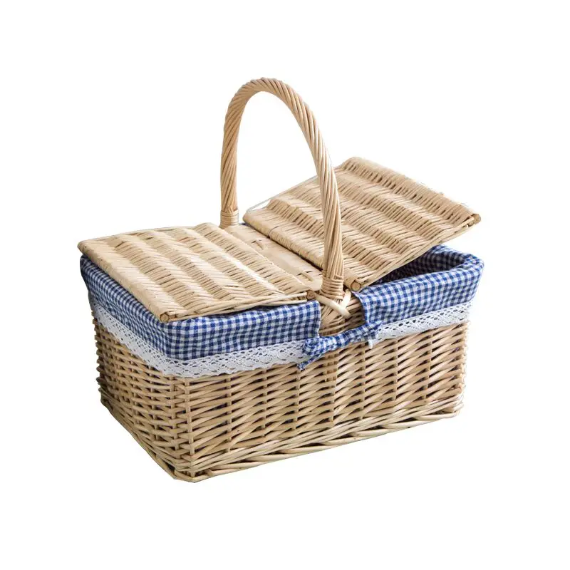 Wicker Picnic Basket with Handle Wicker Hamper Kit Natural Willow Storage Tableware Basket Customized
Wicker Picnic Basket with Handle Wicker Hamper Kit Natural Willow Storage Tableware Basket Customized