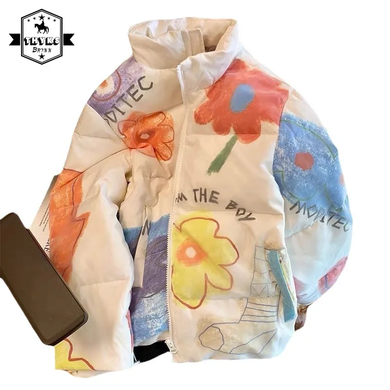 Winter Parkas for Women Hand-painted Graffiti Flower Girls Prakas Warm Casual Puffer Jacket Thick Korean Fashion Coat Girls Tops
Winter Parkas for Women Hand-painted Graffiti Flower Girls Prakas Warm Casual Puffer Jacket Thick Korean Fashion Coat Girls Tops