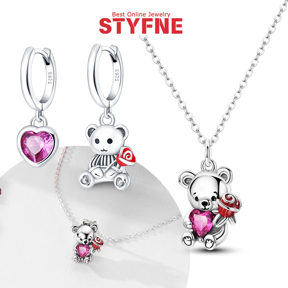 New Sterling Silver 925 The Arrow of Love Red Heart Charm Earrings Necklace for Women Trendy Valentine's Day Fine Jewelry Gift
New Sterling Silver 925 The Arrow of Love Red Heart Charm Earrings Necklace for Women Trendy Valentine's Day Fine Jewelry Gift