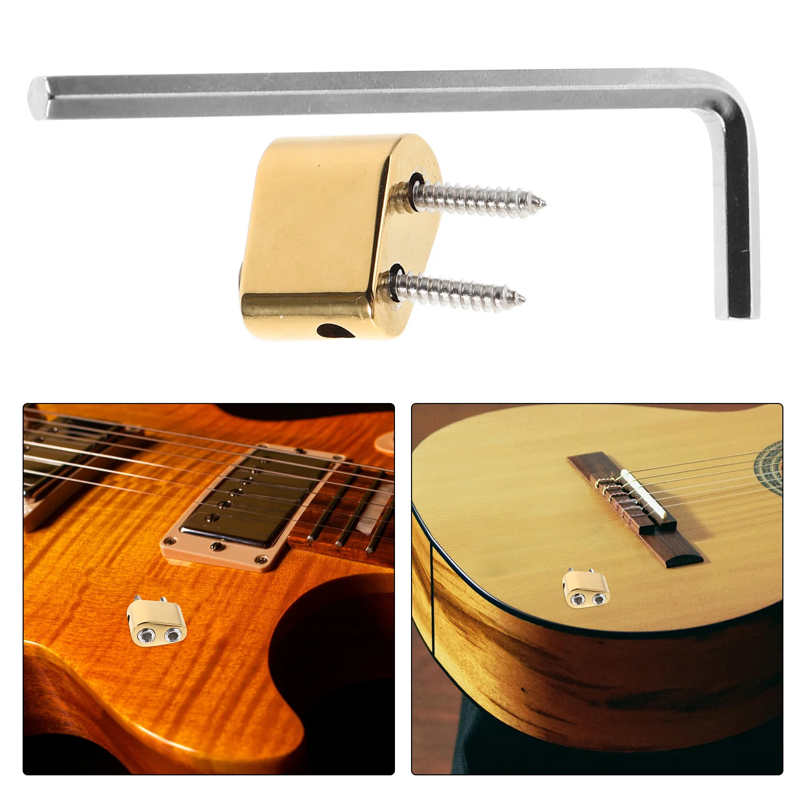 1Set Headless Bass Guitar Bridge String Lock Gold Finish Replacement Part Independent Design Stable Tuning Performance
1Set Headless Bass Guitar Bridge String Lock Gold Finish Replacement Part Independent Design Stable Tuning Performance