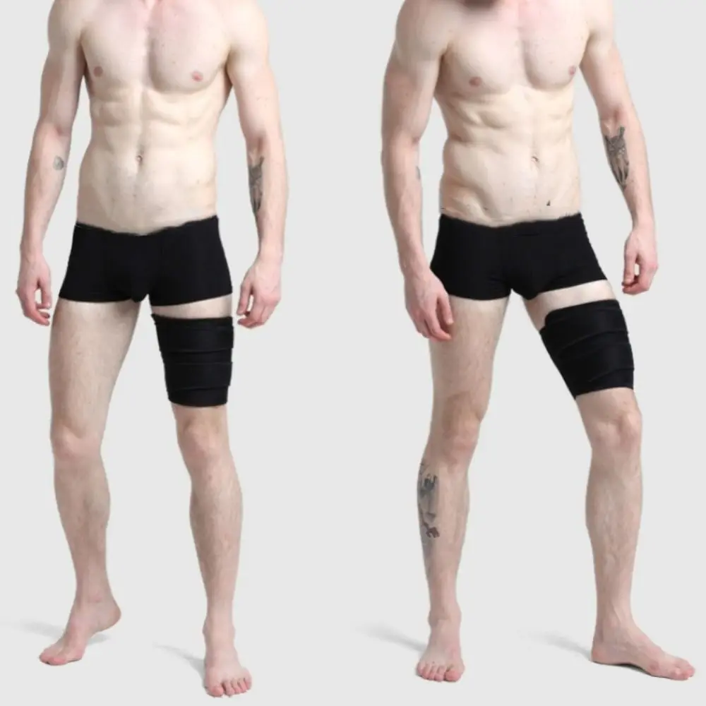 Thigh Sleeves Adjustable Leg Guards Breathable Elastic Thigh Support Nylon Compression Upper Leg Sleeves Men Women 
Thigh Sleeves Adjustable Leg Guards Breathable Elastic Thigh Support Nylon Compression Upper Leg Sleeves Men Women