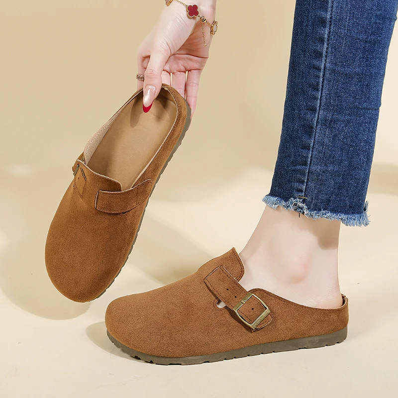 Women's Suede Buckle Clogs Mules, Closed Toe Non-slip Casual Flat Slippers, Comfortable Indoor Outdoor Shoes, Hot Drop Shipping
Women's Suede Buckle Clogs Mules, Closed Toe Non-slip Casual Flat Slippers, Comfortable Indoor Outdoor Shoes, Hot Drop Shipping