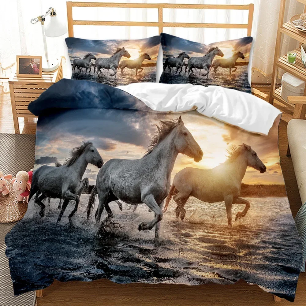 White Horse Comfortable Duvet Quilt Cover Pillowcase Bedding Set Children Bedroom Decoration Home Textile
White Horse Comfortable Duvet Quilt Cover Pillowcase Bedding Set Children Bedroom Decoration Home Textile