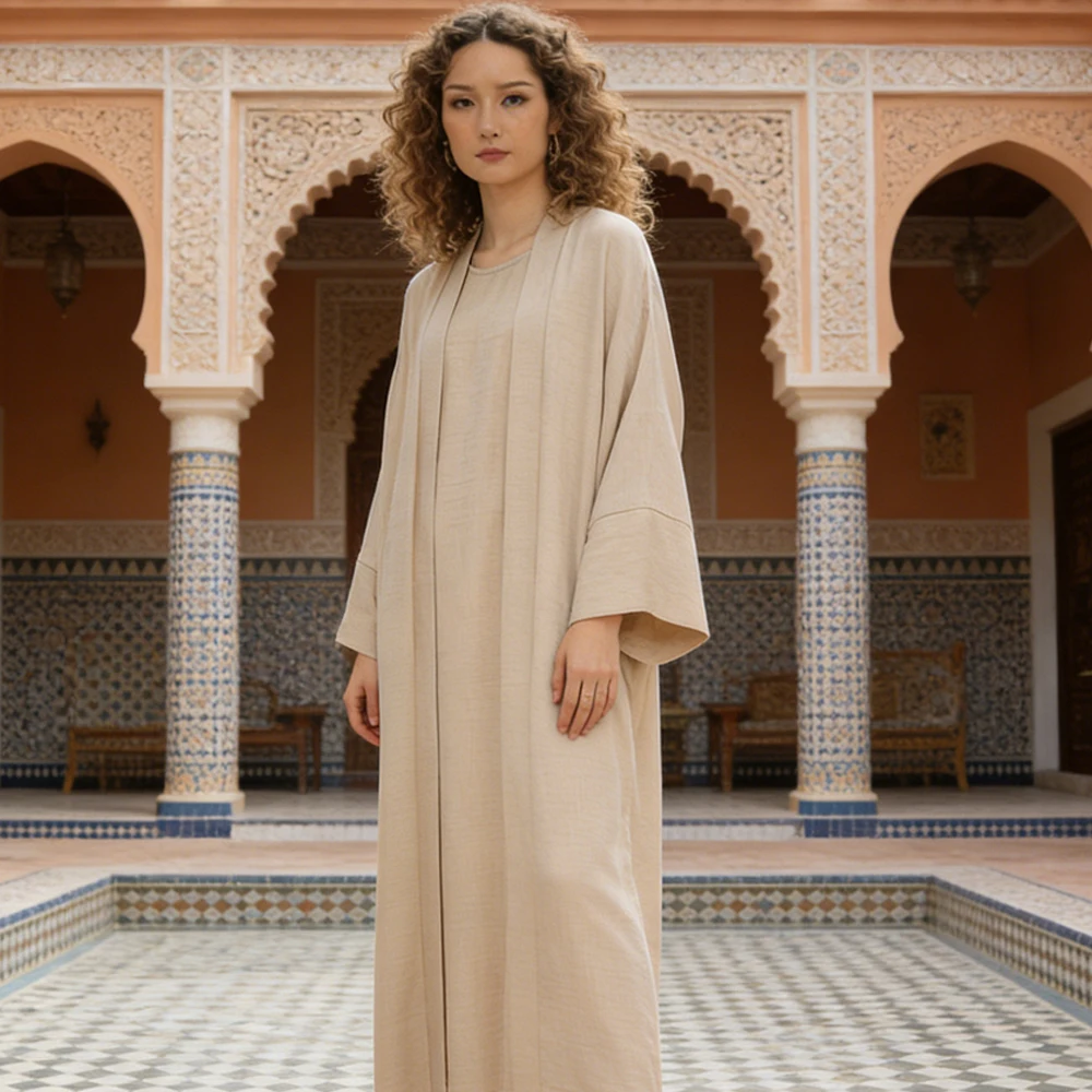 Eid Ramadan Kimono Open Abayas for Women Muslim Dress Kebaya Matching Set Turkey Kaftan Dubai Robe Islam Clothing Femme Vestidos
Eid Ramadan Kimono Open Abayas for Women Muslim Dress Kebaya Matching Set Turkey Kaftan Dubai Robe Islam Clothing Femme Vestidos