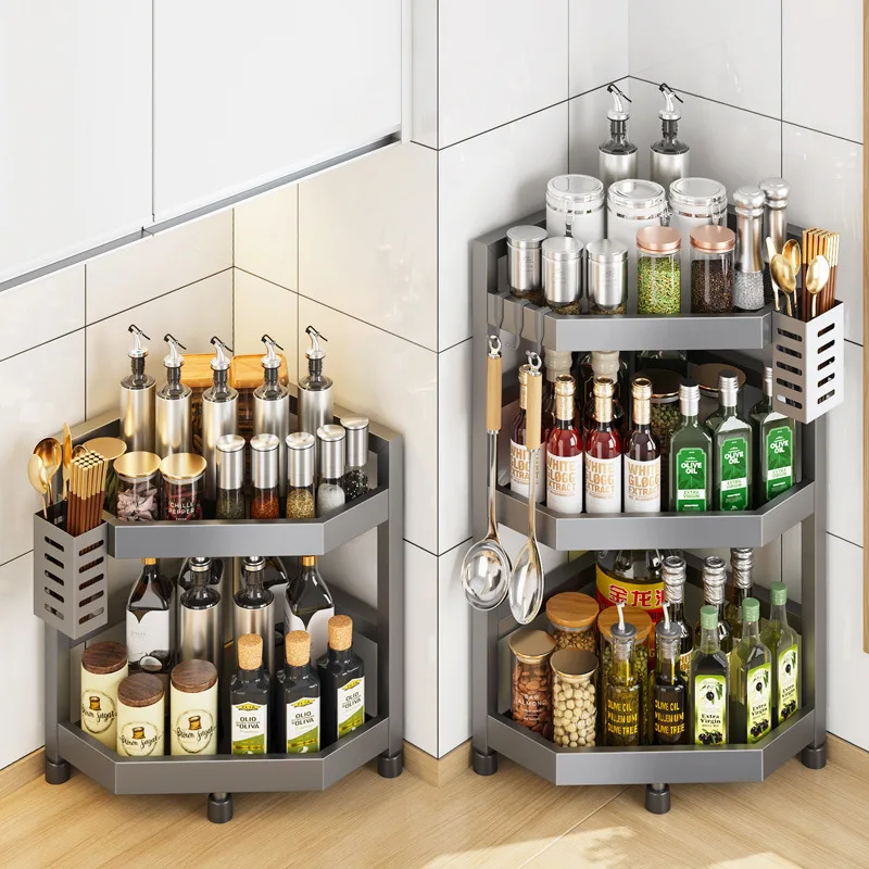Suitable forKitchen Corner Shelf Countertop Triangular Seasoning Rack Seasoning Bottle Jar Corner Wall Mult
Suitable forKitchen Corner Shelf Countertop Triangular Seasoning Rack Seasoning Bottle Jar Corner Wall Mult