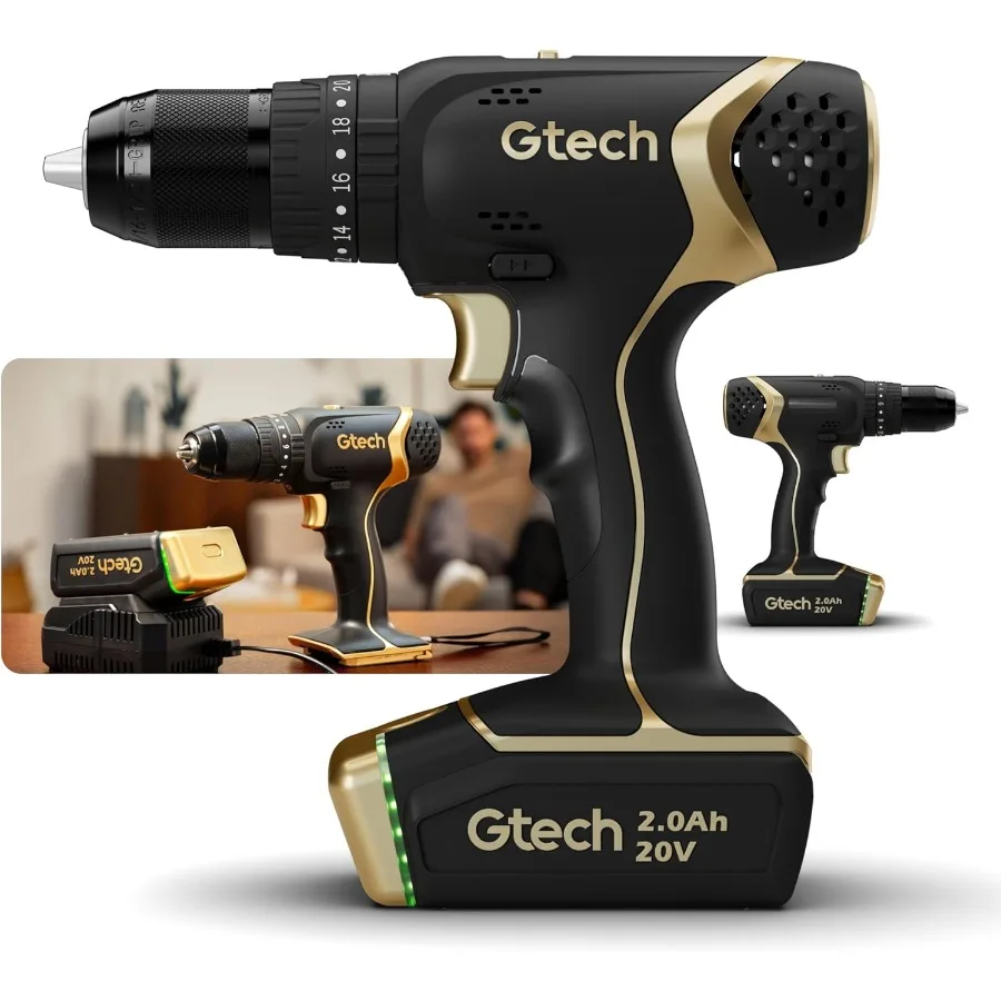 Combi Drill - Cordless Power Tool for DIY Projects Home Tool Kit and More - Includes Cordless Drill Universal 20V Battery
Combi Drill - Cordless Power Tool for DIY Projects Home Tool Kit and More - Includes Cordless Drill Universal 20V Battery