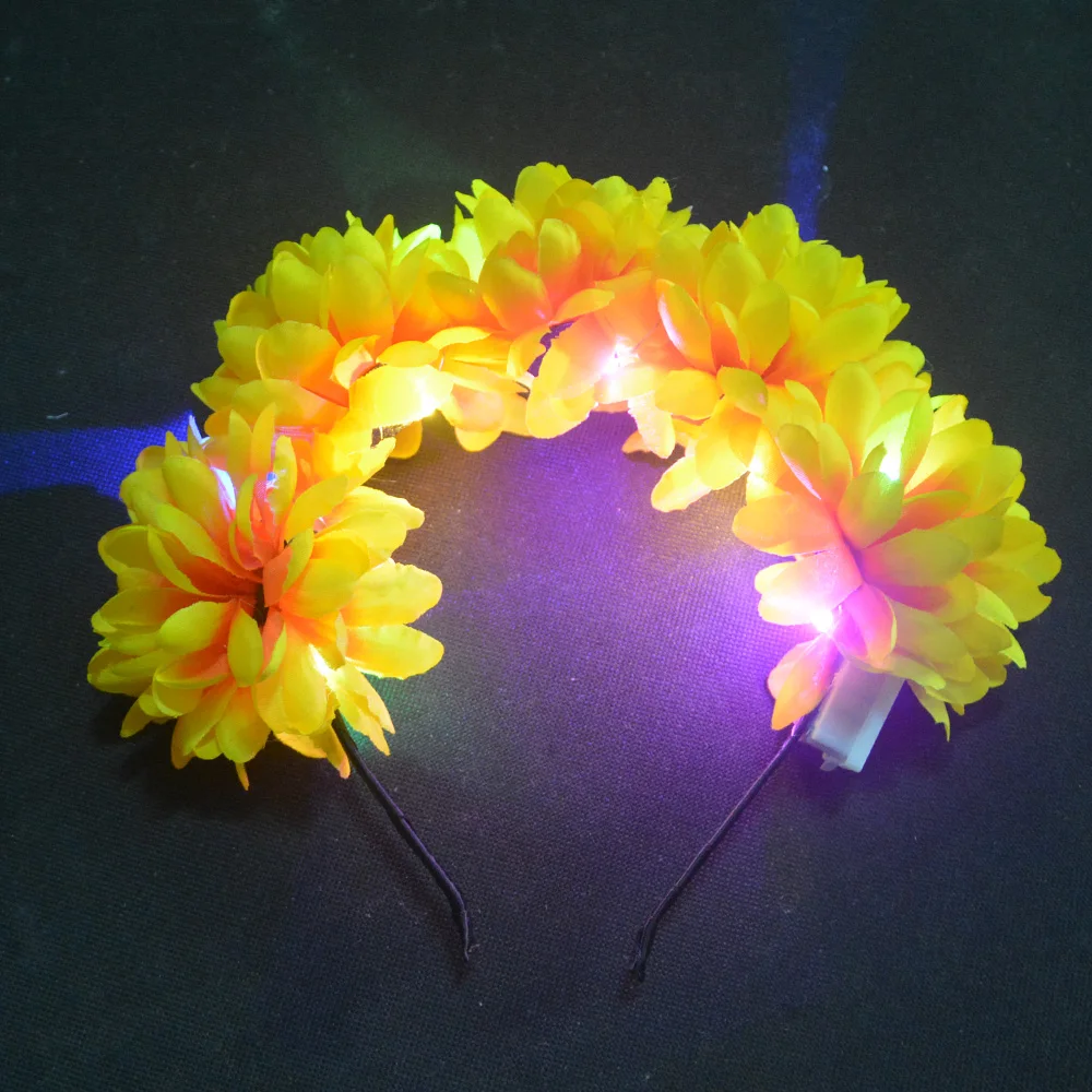 1pcs LED Flashing Light Women Girl Simulation Flower Holiday Bride Headband Birthday Party Headwear navidad Wedding Festival
1pcs LED Flashing Light Women Girl Simulation Flower Holiday Bride Headband Birthday Party Headwear navidad Wedding Festival