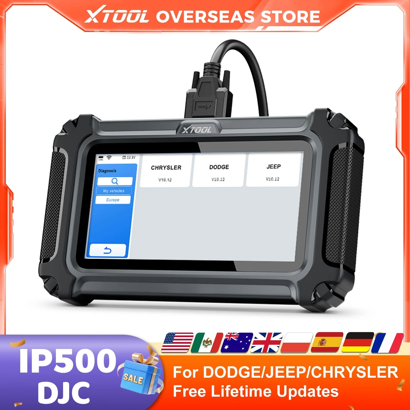 XTOOL InPlus IP500-DJC Car Automotive Scanner Live Data For Dodge/Jeep/Chrysler with 16+ Reset CAN FD FCA Lifetime Free Updates
XTOOL InPlus IP500-DJC Car Automotive Scanner Live Data For Dodge/Jeep/Chrysler with 16+ Reset CAN FD FCA Lifetime Free Updates
