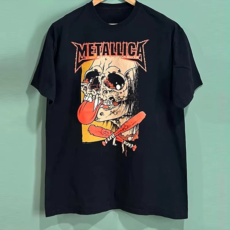Мужская и женская мужская одежда Metallica Band в европейском и американском стиле High Street Vibe Skull Heavy Metal Rock с короткими рукавами
Мужская и женская мужская одежда Metallica Band в европейском и американском стиле High Street Vibe Skull Heavy Metal Rock с короткими рукавами