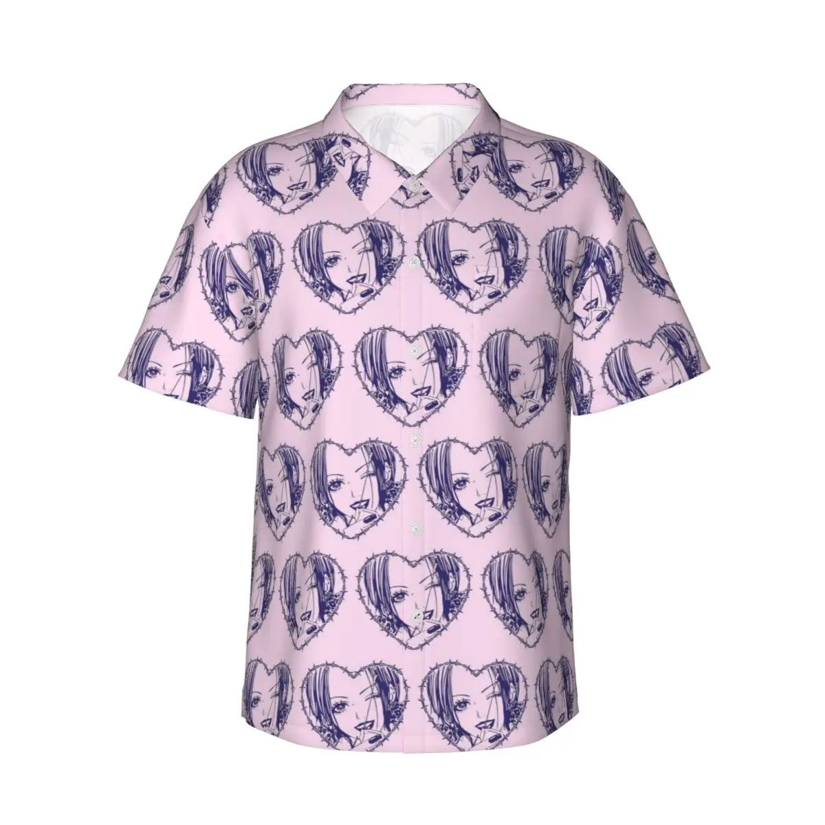 Nana Osaki Barbed Wire Heart Spread Men's Shirts Hawaiian Short Sleeve Shirt Casual Button Tops for Summer Beach
Nana Osaki Barbed Wire Heart Spread Men's Shirts Hawaiian Short Sleeve Shirt Casual Button Tops for Summer Beach