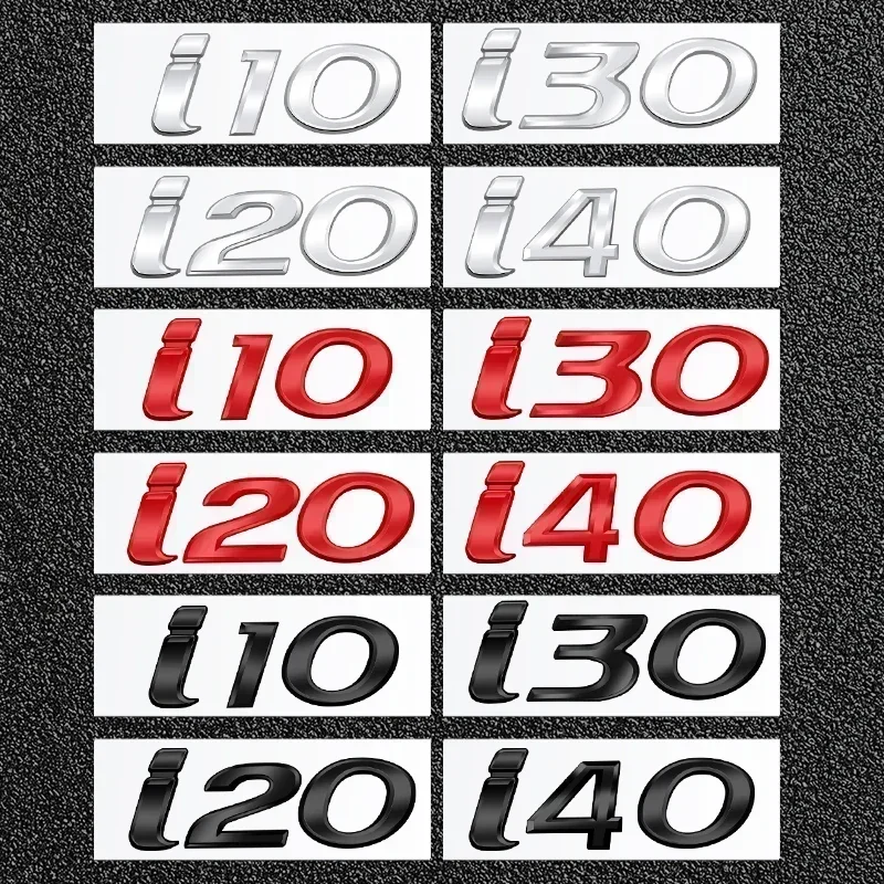 1pcs Logo Badge 3D Metal Emblem Decal I10 I20 I30 I40 letter Sticker Accessories
1pcs Logo Badge 3D Metal Emblem Decal I10 I20 I30 I40 letter Sticker Accessories
