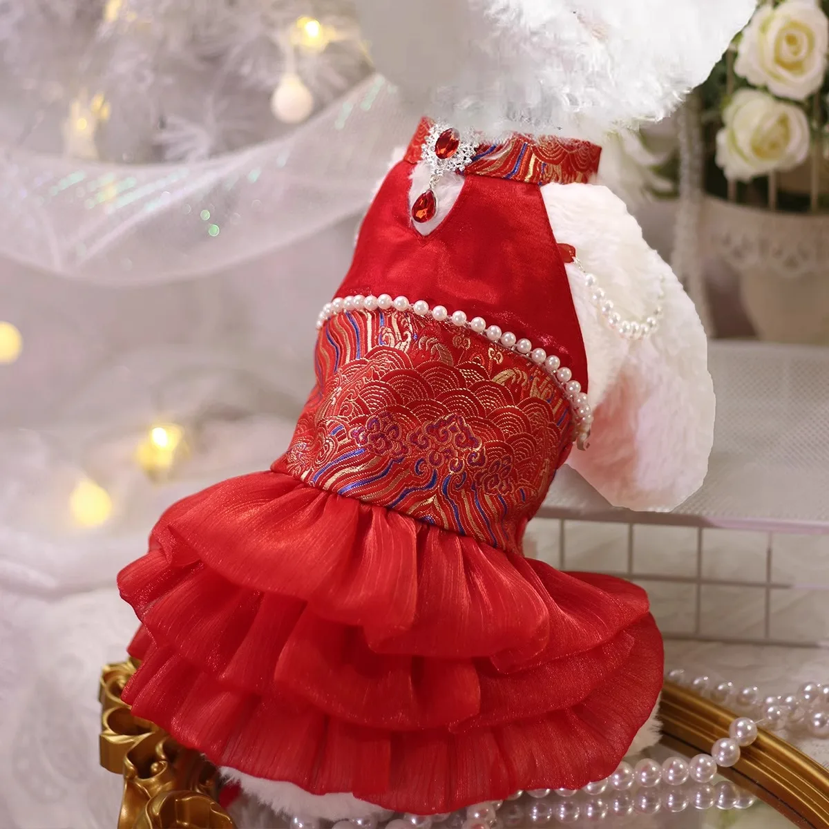Dog Wedding Dress Birthday Party Dog Clothes New Year Pet Clothing Dresses Cat Puppy Pomeranian Yorkie Poodle Bichon Dog Costume
Dog Wedding Dress Birthday Party Dog Clothes New Year Pet Clothing Dresses Cat Puppy Pomeranian Yorkie Poodle Bichon Dog Costume