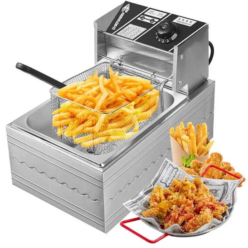 【Premium】6L 2500W Electric Deep Fryer with Oil Drainer Commercial Counter Stainless Steel Oil Fryer for French Fries Chicken Ho
【Premium】6L 2500W Electric Deep Fryer with Oil Drainer Commercial Counter Stainless Steel Oil Fryer for French Fries Chicken Ho
