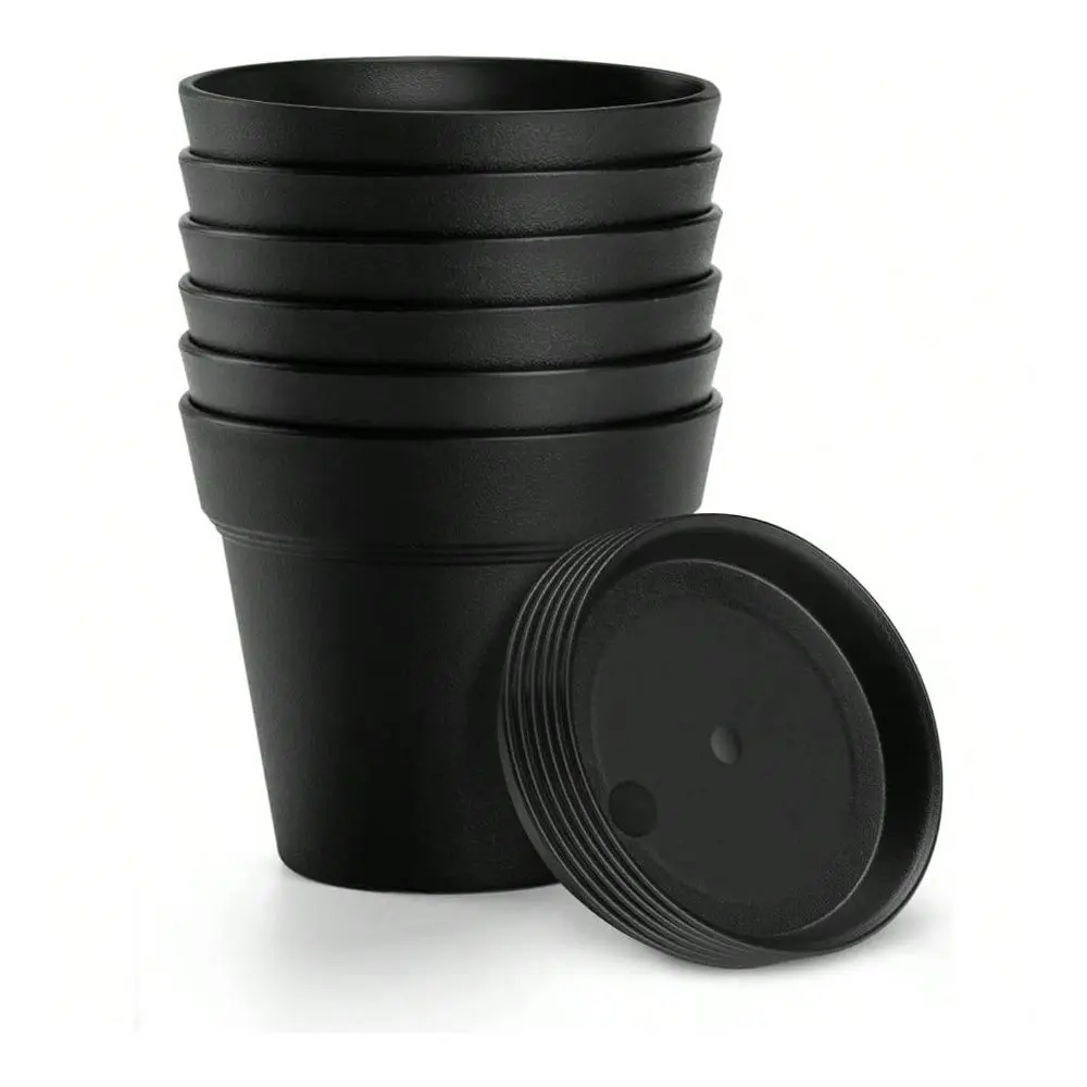 6 Pack Plastic Plant Pots With Drainage Holes And Tray 7 Inch Thickened Indoor Planters Seedlings Nursery Pots For Flowers Afri
6 Pack Plastic Plant Pots With Drainage Holes And Tray 7 Inch Thickened Indoor Planters Seedlings Nursery Pots For Flowers Afri