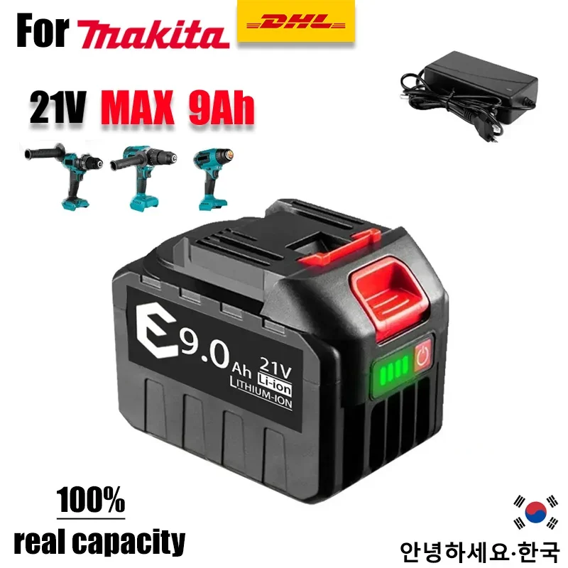 928VF 18V 21V MAX 9000mah Li-ion Battery Rechargeable Battery BL1830B BL1430B BL1850B for Makita 21V Tool Replacement Battery
928VF 18V 21V MAX 9000mah Li-ion Battery Rechargeable Battery BL1830B BL1430B BL1850B for Makita 21V Tool Replacement Battery