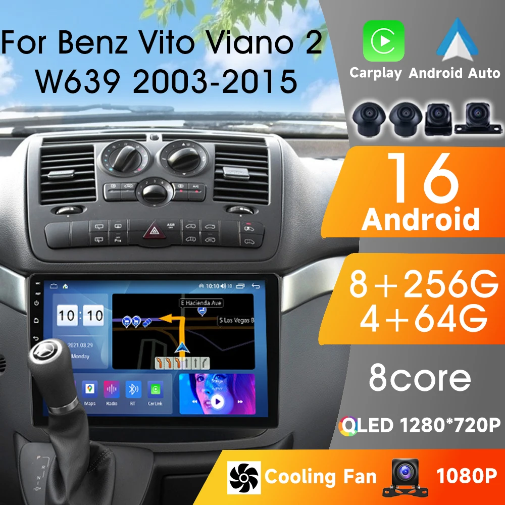 Autoradio For Benz Vito Viano 2 W639 2003-2015 Carplay Android Auto Wireless Multimedia Player 8 Core Android 16 Unit Head
Autoradio For Benz Vito Viano 2 W639 2003-2015 Carplay Android Auto Wireless Multimedia Player 8 Core Android 16 Unit Head