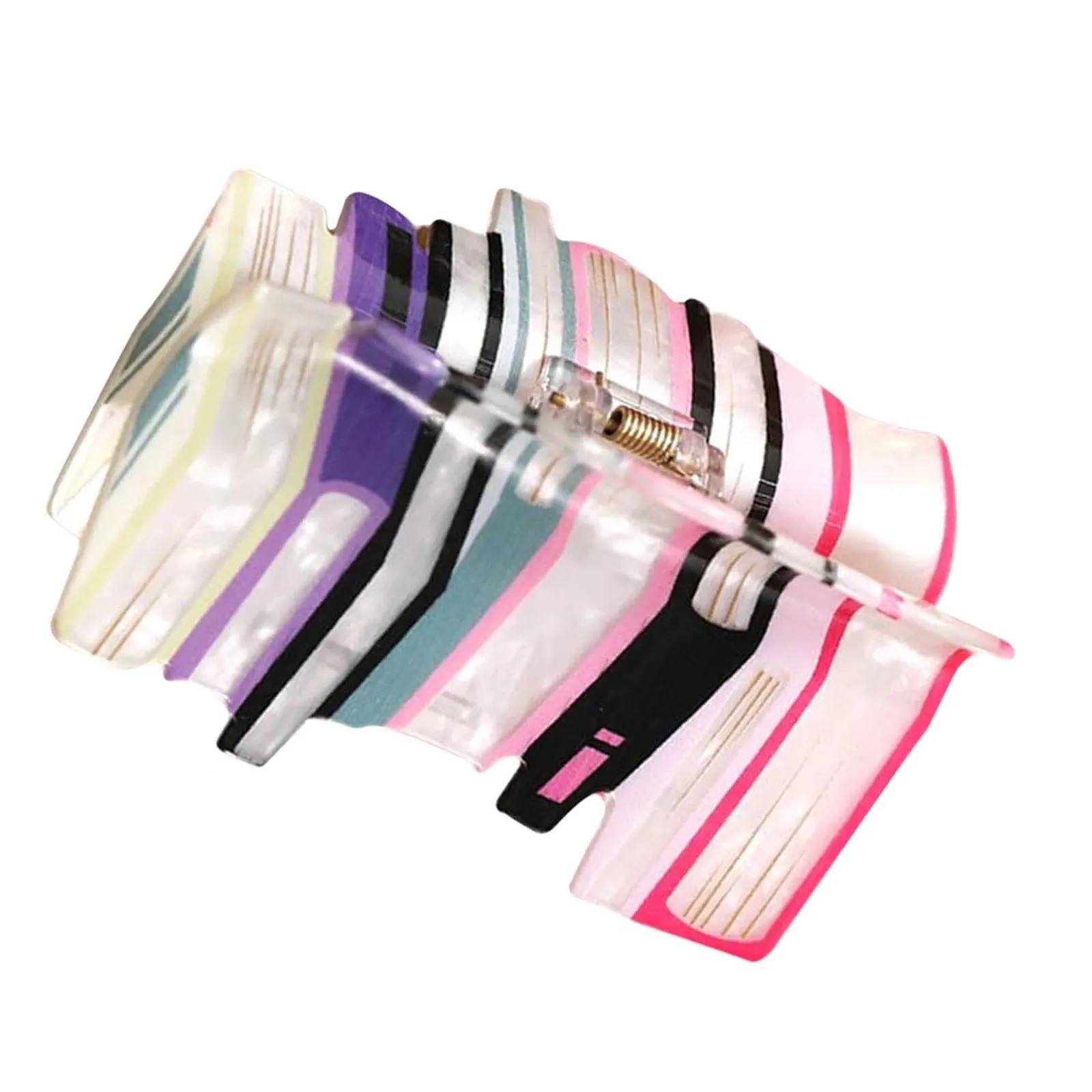 1pc Korean Style Book shape Acrylic Water Ripple Plate Hair Clip For Women - Unique Design Hair Claw Hairpin Ornament
1pc Korean Style Book shape Acrylic Water Ripple Plate Hair Clip For Women - Unique Design Hair Claw Hairpin Ornament